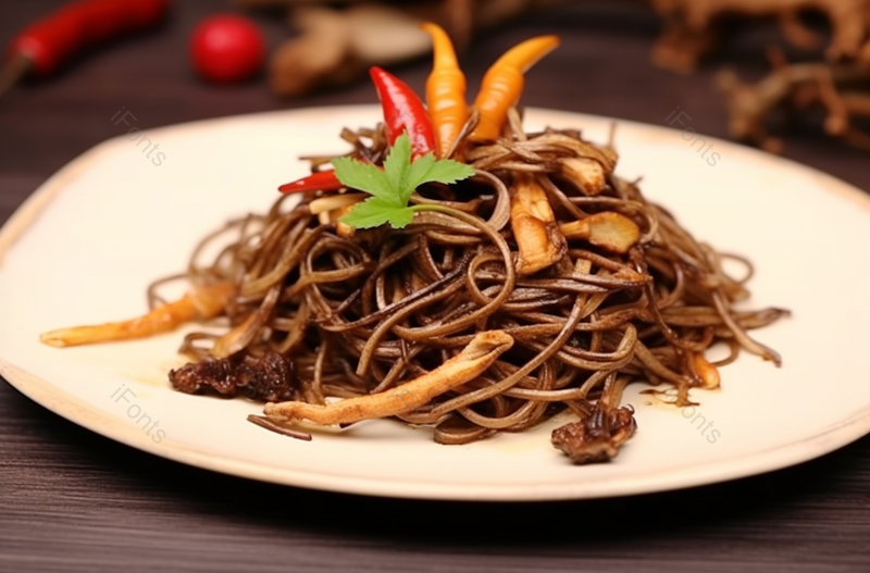 小炒朝鲜蘑菇(榛蘑),高清,摄影图,摄影图片,图片大全,摄影图免费下载